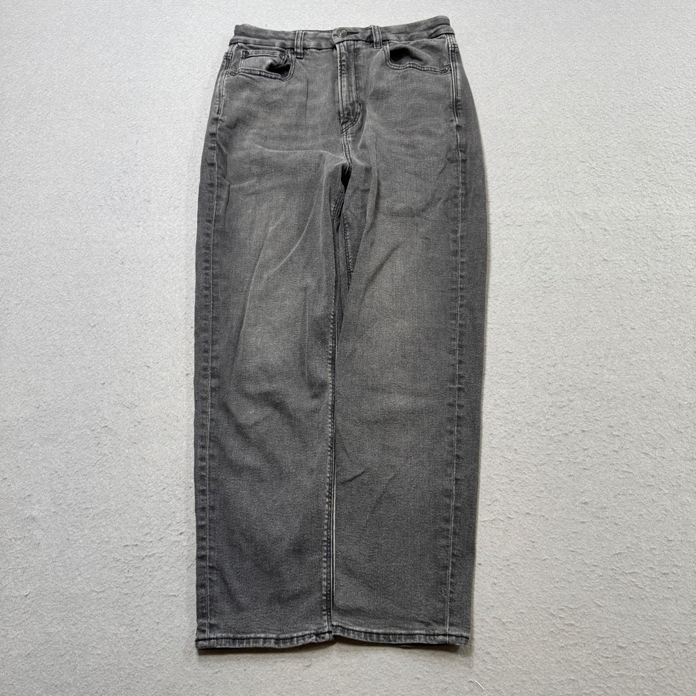 American Eagle Jeans Women's 8 Short Black Charcoal Wash High Rise Straight Leg